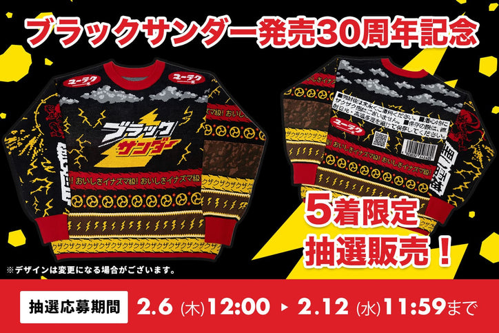 ブラックサンダー発売30周年記念キャンペーン ブラックサンダーセーター