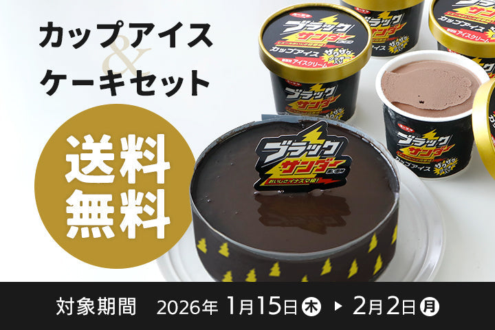 【期間限定】ブラックサンダーカップアイス＆ブラックサンダーケーキセット　送料無料キャンペーン実施中！